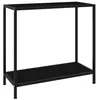 Image de vidaXL Wandtafel 80x35x75 cm gehard glas zwart322832