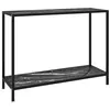 Image de vidaXL Wandtafel 100x35x75 cm gehard glas zwart322838