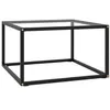 Image de Table basse Noir avec verre trempé 60x60x35 cm