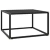 Image de Table basse Noir avec verre noir 60x60x35 cm