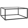 Image de vidaXL Salontafel met gehard glas 80x80x35 cm zwart322875