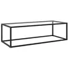 Image de Table basse Noir avec verre trempé 120x50x35 cm