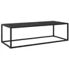 Image de Table basse Noir avec verre noir 120x50x35 cm