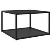 Image de Table basse Noir 60x60x35 cm Verre trempé