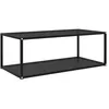 Image de 322898 Coffee Table Black 100x50x35 cm Tempered Glass