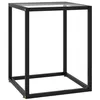 Image de Table basse Noir avec verre trempé 40x40x50 cm