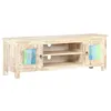 Image de vidaXL Brut Meuble TV Armoire Basse Meuble Divertissement avec 2 Portes et 2 Compartiments Salon Maison Intérieur 120x30x40 cm Bois d'Acacia