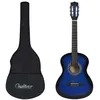 Image de Guitare classique avec sac pour débutants Bleu 3 4 36