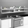 Image de vidaXL Wandschappen zwevend 2-laags 2 st 300x30 cm roestvrij staal3055901