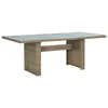 Image de vidaXL Tuintafel 200x100x74 cm glas en poly rattan bruin310142