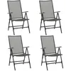 Image de Chaises pliables en maille lot de 4 Acier Anthracite