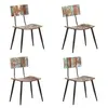 Image de Lot de 4 chaise vidaxl H. 82 cm non pliable interieur en bois