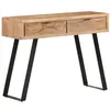 Image de vidaXL Table Console avec Bord Naturel Table de Couloir Table d'Entrée Table sous Miroir Salon Salle de Séjour Intérieur 100x35x76 cm Bois d'Acacia