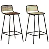 Image de Lot de 2 chaise de bar vidaxl interieur pliable en bois H. 84 cm