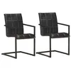 Image de Lot de 2 chaise vidaxl interieur non pliable H. 91 cm en fer noir