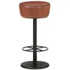 Image de Tabouret de bar Marron Cuir véritable