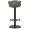 Image de Tabouret de bar Gris Cuir véritable