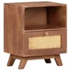 Image de Table de chevet 40x30x50 cm Bois de manguier massif
