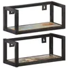 Image de Étagères murales 2 pcs 40 cm Bois de récupération massif