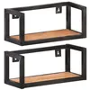 Image de Étagères murales 2 pcs 40 cm Bois d acacia massif