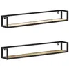 Image de vidaXL Wandschappen 2 st 120 cm massief gerecycled hout320674
