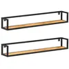 Image de vidaXL Wandschappen 2 st 120 cm massief acaciahout320675