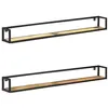 Image de vidaXL Wandschappen 2 st 160 cm massief gerecycled hout320677