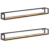 Image de vidaXL Wandschappen 2 st 160 cm massief acaciahout320678