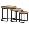 Image de Tables d appoint 3 pcs Bois de récupération massif