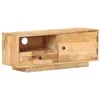 Image de vidaXL Meuble TV Armoire Basse Meuble Divertissement avec 1 Porte et 1 Tiroir et 1 Etagère Salon Maison Intérieur 90x30x35 cm Bois Massif de Manguier