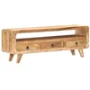 Image de vidaXL Meuble TV Armoire Basse Centre de Divertissement Meuble de Salon Salle de Séjour Maison Intérieur 117x30x41 cm Bois de Manguier Massif Brut