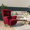 Image de Fauteuil rouge bordeaux velours