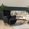 Image de Fauteuil noir velours