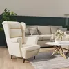 Image de vidaXL Fauteuil velours cràmewit