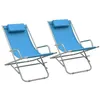 Image de Chaises à bascule lot de 2 Acier Bleu