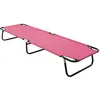 Image de vidaXL Ligbed inklapbaar staal roze310349