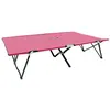 Image de vidaXL Ligbed 2-persoons inklapbaar staal roze310353