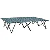 Image de Chaise longue pliable 2 places Motif de feuilles Acier