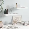 Image de Étagère murale flottante 2 pcs Blanc brillant 40x23x3,8 cm MDF
