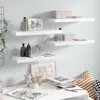 Image de vidaXL Wandschappen zwevend 4 st 60x23,5x3,8 cm MDF hoogglans wit323750