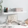 Image de Étagère murale flottante Blanc brillant 80x23,5x3,8 cm MDF