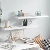 Image de vidaXL Wandschappen zwevend 2 st 90x23,5x3,8 cm MDF hoogglans wit323755