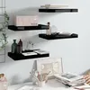 Image de vidaXL Wandschappen zwevend 4 st 40x23x3,8 cm MDF hoogglans zwart323765