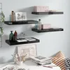 Image de vidaXL Wandschappen zwevend 4 st 50x23x3,8 cm MDF hoogglans zwart323768