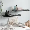 Image de vidaXL Wandschappen zwevend 2 st 60x23,5x3,8 cm MDF hoogglans zwart323770