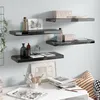 Image de vidaXL Wandschappen zwevend 4 st 60x23,5x3,8 cm MDF hoogglans zwart323771