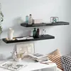 Image de vidaXL Wandschappen zwevend 2 st 90x23,5x3,8 cm MDF hoogglans zwart323776