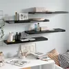 Image de vidaXL Wandschappen zwevend 4 st 90x23,5x3,8 cm MDF hoogglans zwart323777