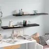 Image de vidaXL Wandschappen zwevend 2 st 120x23,5x3,8 cm MDF hoogglans zwart323779