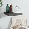 Image de Étagère murale flottante Gris brillant 23x23,5x3,8 cm MDF
